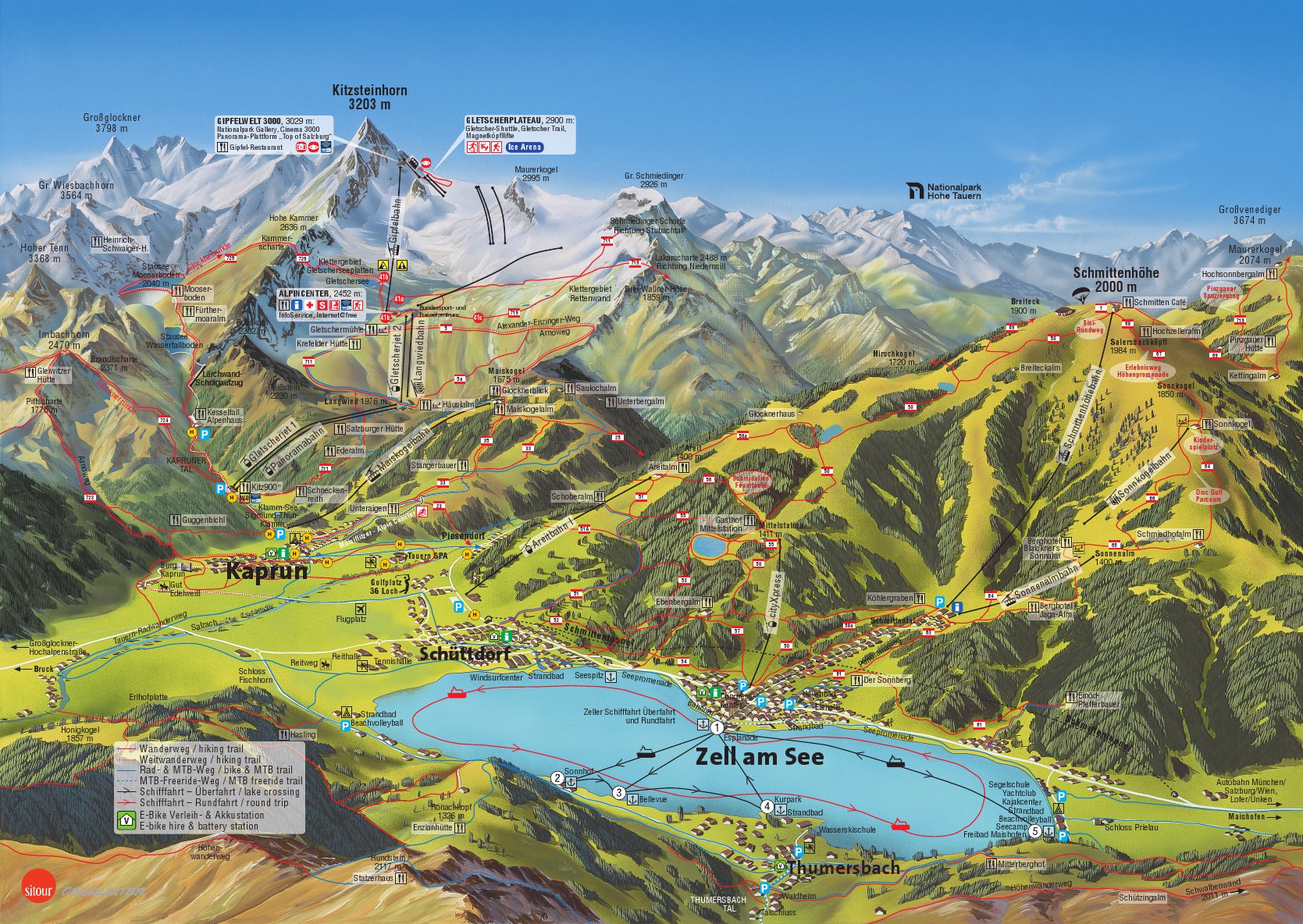 Kaprun - resort map