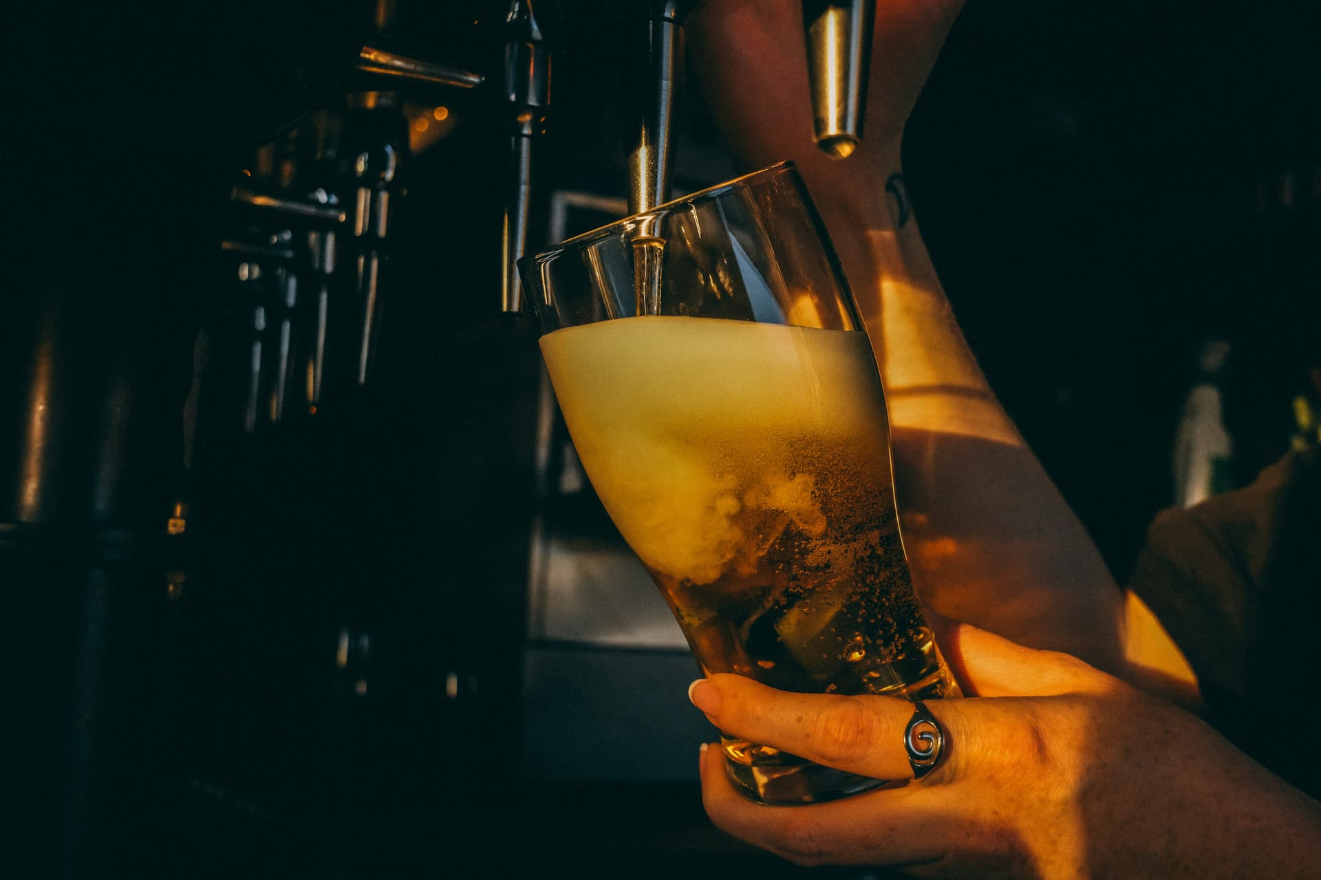 Beer-being-pulled-bar