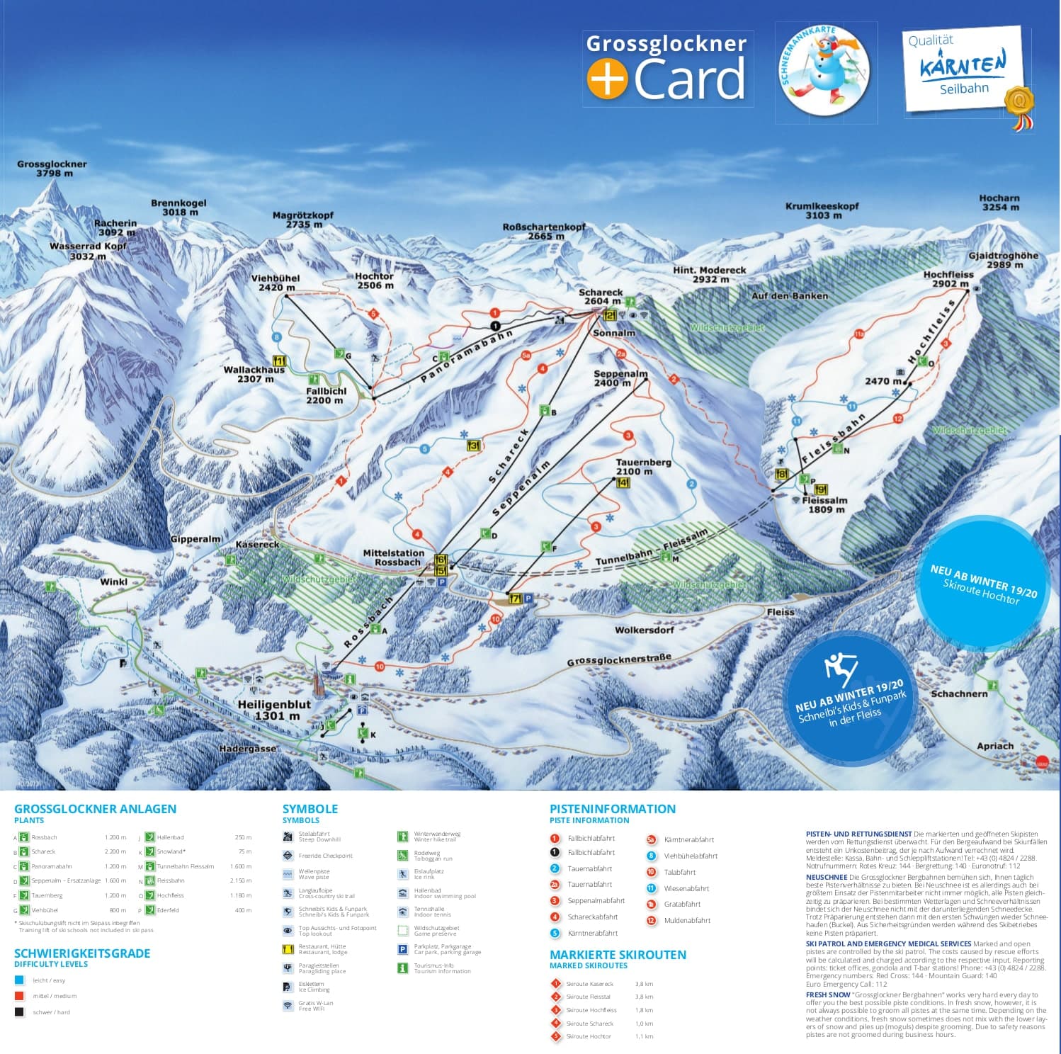 Heiligenblut ski map
