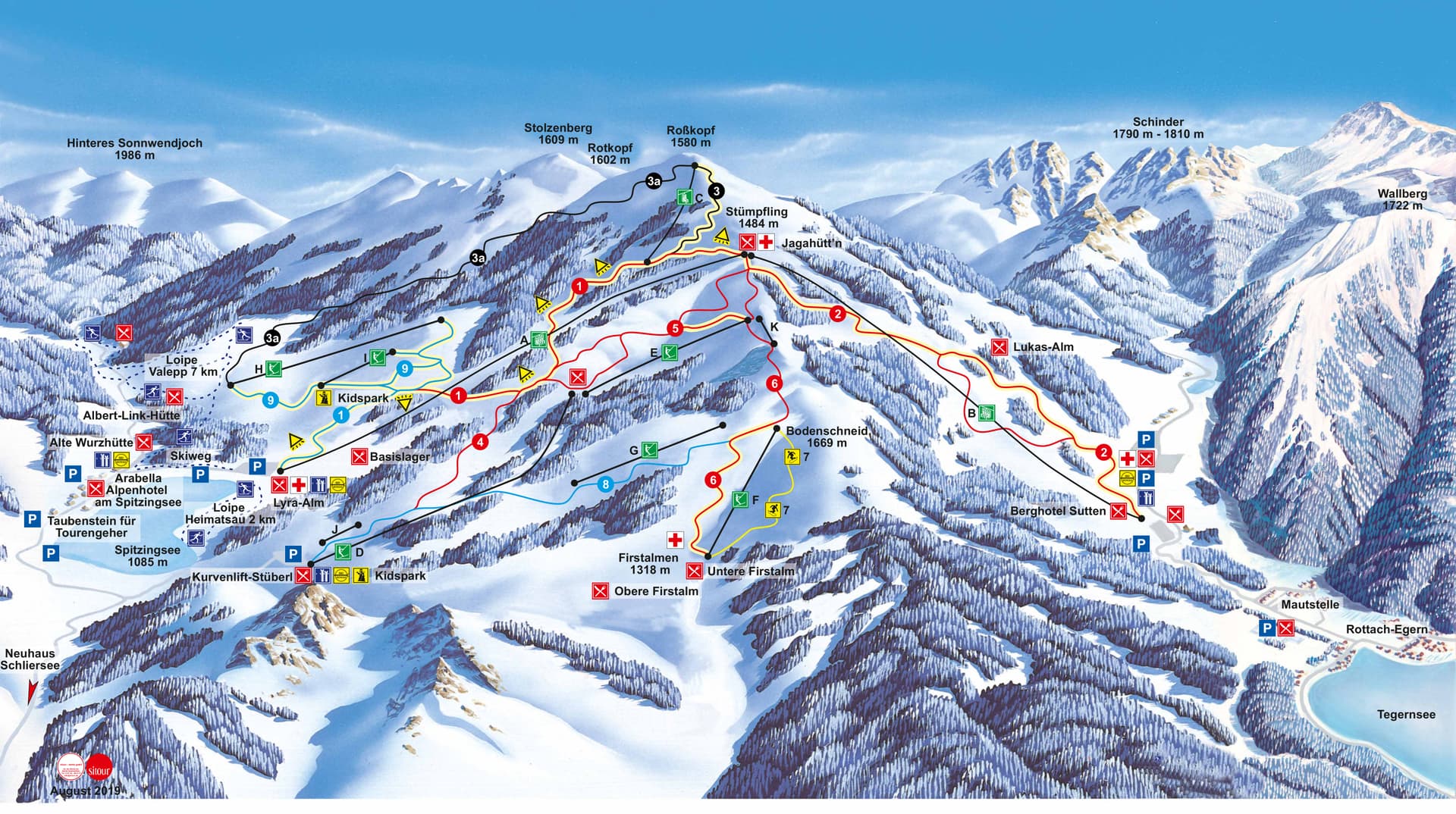 Spitzingsee ski map