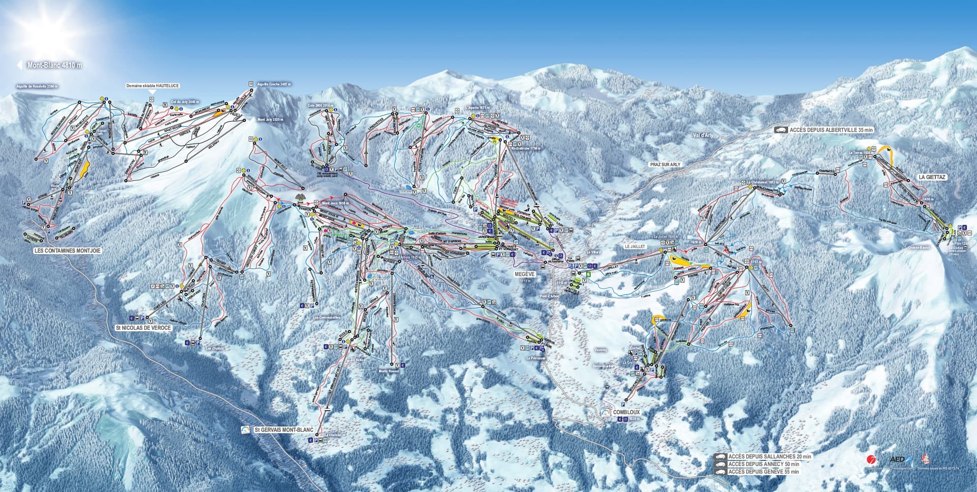La Giettaz ski map